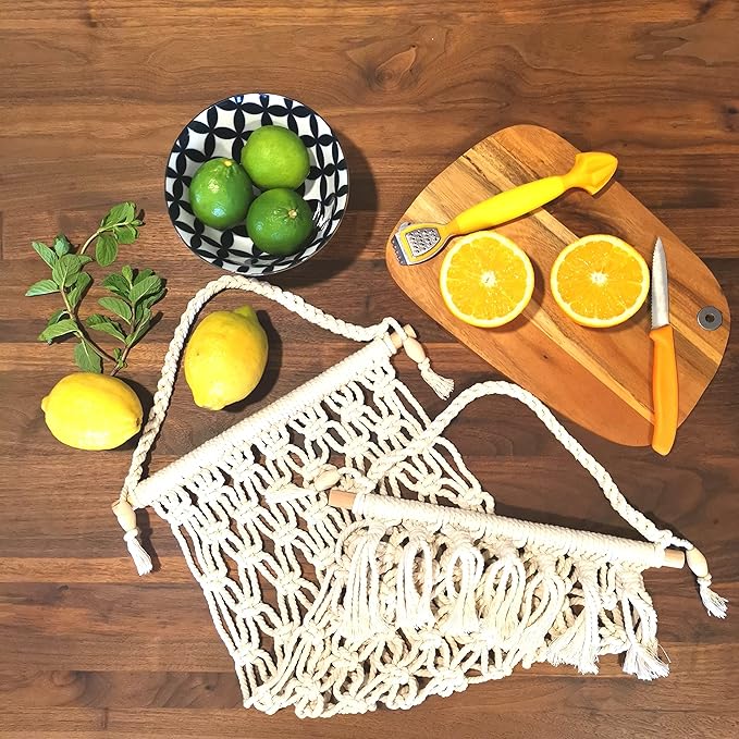 Macramé Fruit Hammock by Kiki's Living