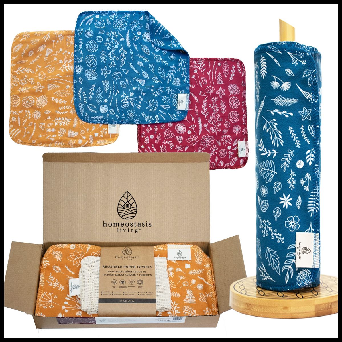 Reusable Paper Towels with Wash Bag